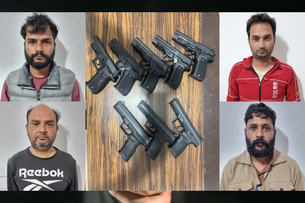 दिल्ली गुन्हे शाखेची मोठी कारवाई; आयएसआयशी जोडलेल्या आंतरराष्ट्रीय शस्त्र तस्करी रॅकेटचा पर्दाफाश, चार जण अटक 