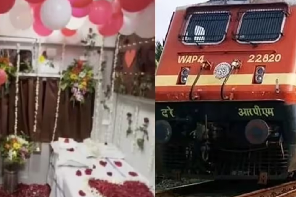 हनिमूनसाठी फर्स्ट AC कोचमध्ये अनधिकृत सजावट; रेल्वेची कठोर कारवाई, डेकोरेटरवर गुन्हा 