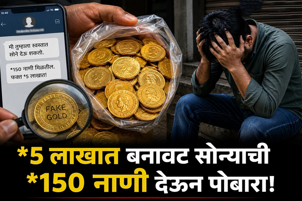स्वस्तात सोन्याच्या आमिषाला बळी; सोलापूरच्या तरुणाची बीडमध्ये ५ लाखांची फसवणूक 