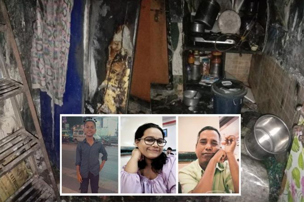 गोरेगाव पश्चिममध्ये भीषण आग; एकाच कुटुंबातील तिघांचा दुर्दैवी मृत्यू 