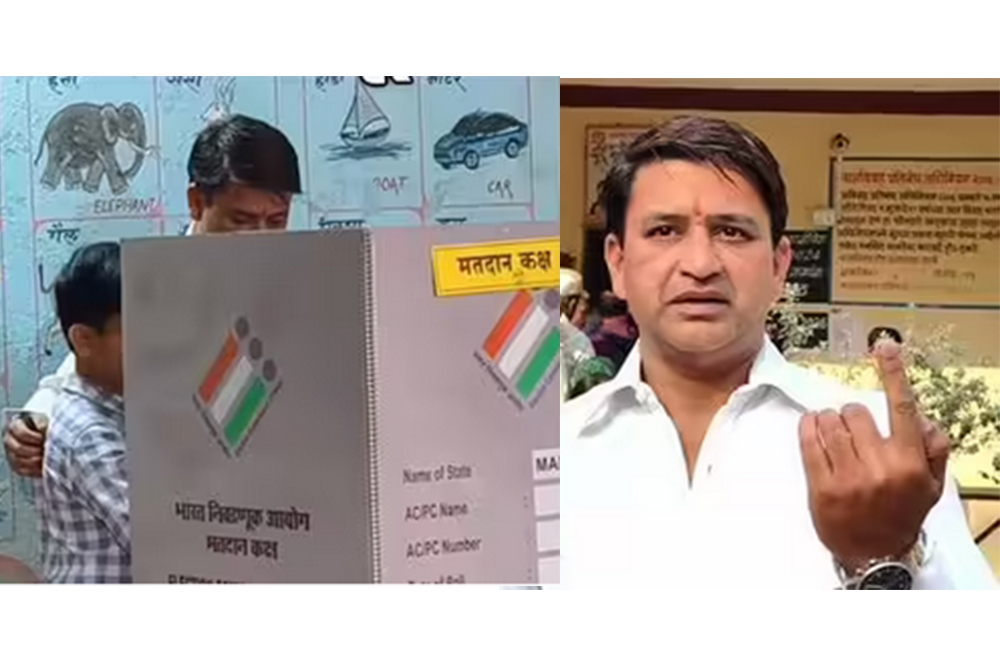अकलूजमध्ये मतदान केंद्रावर गोंधळ; उमेदवार अर्जुनसिंह मोहिते पाटील लहान मुलासह मतदानासाठी उपस्थित 