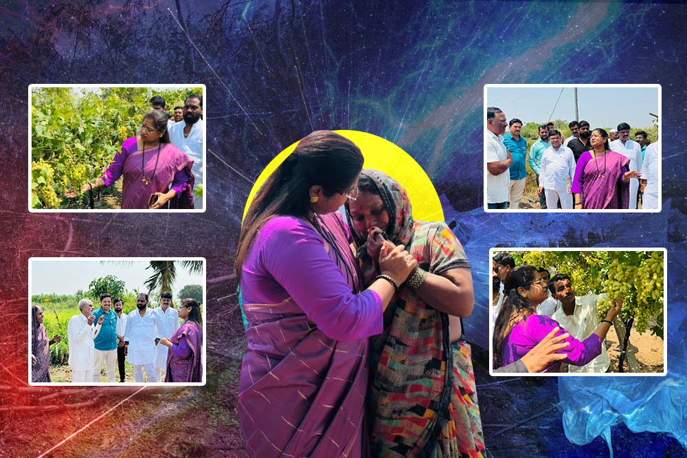 गारपिटीनंतर खासदार डॉ. ज्योती वाघमारे शेतकऱ्यांच्या बांधावर; तातडीने पंचनाम्यांचे आदेश