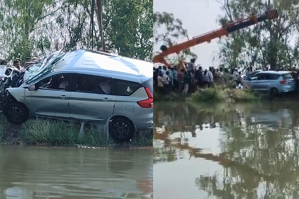 नातेपुतेजवळ भीषण अपघात; कालव्यात कार कोसळून तिघांचा मृत्यू 