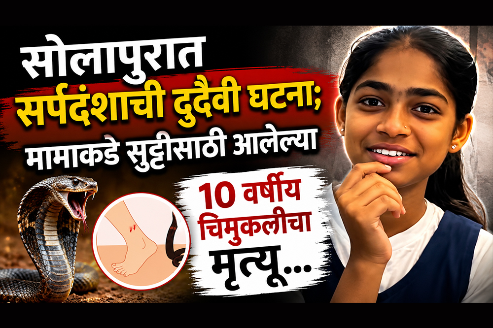 मामाकडे सुट्टीसाठी आलेल्या चिमुकलीचा सर्पदंशाने मृत्यू; कुटुंबावर दु:खाचा डोंगर 