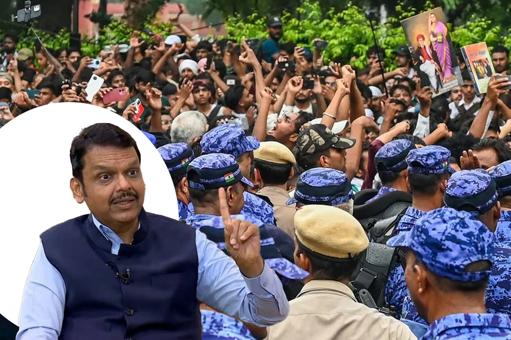 दिल्ली लाठीचार्जवर मुख्यमंत्री फडणवीसांची भूमिका; पोलिसांच्या कारवाईचे समर्थन, आंदोलनात अराजकवादी घुसल्याचा आरोप 