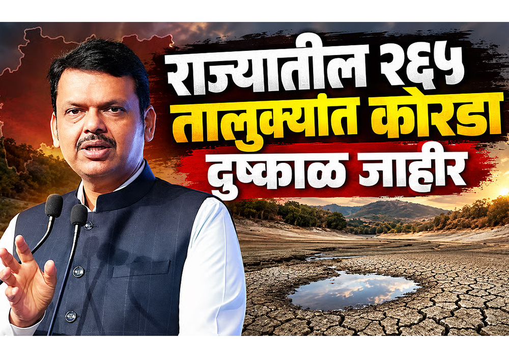 शेतकऱ्यांसाठी मोठा दिलासा; राज्यातील २६५ तालुक्यांत दुष्काळ जाहीर, १२ सवलती लागू 