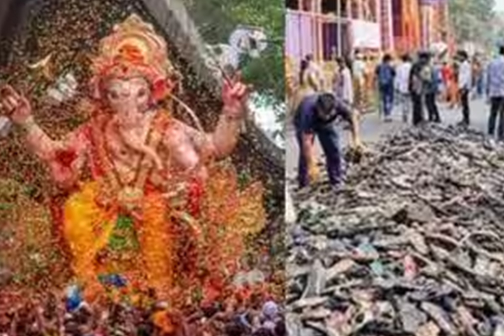 अबब! मुंबई गणेशोत्सवात भाविकांना चप्पल-बुटांचा विसर; तब्बल ८ टन पादत्राणे जमा 