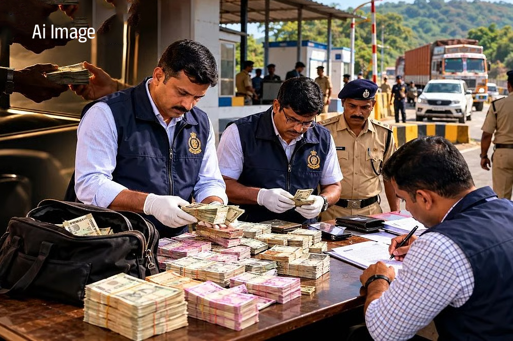 महाराष्ट्र-गोवा सीमा तपासणी नाक्यांवर एसीबीचे छापे; १३ हजारांची रोकड जप्त, १० कर्मचाऱ्यांची चौकशी 